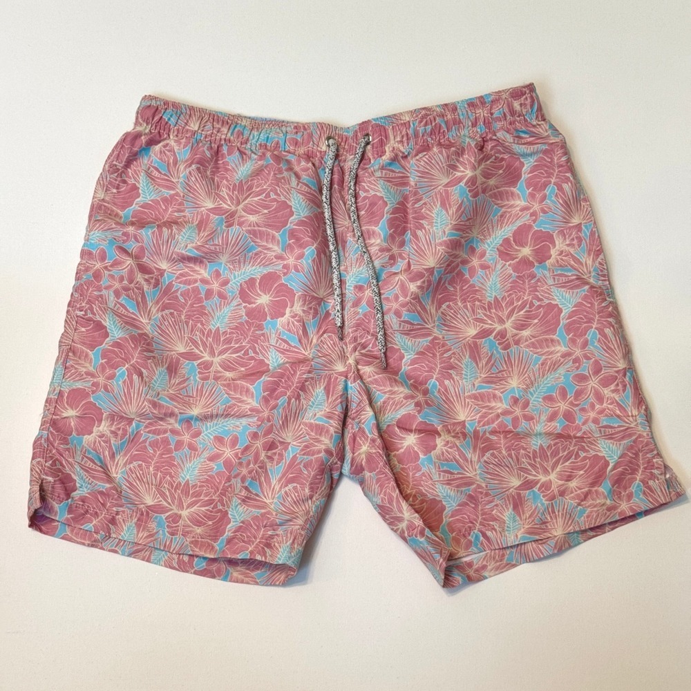 Michael's‎ | Pink Floral | Men's Cyclist Liner Swim Trunks | NWT| Small SKU 374